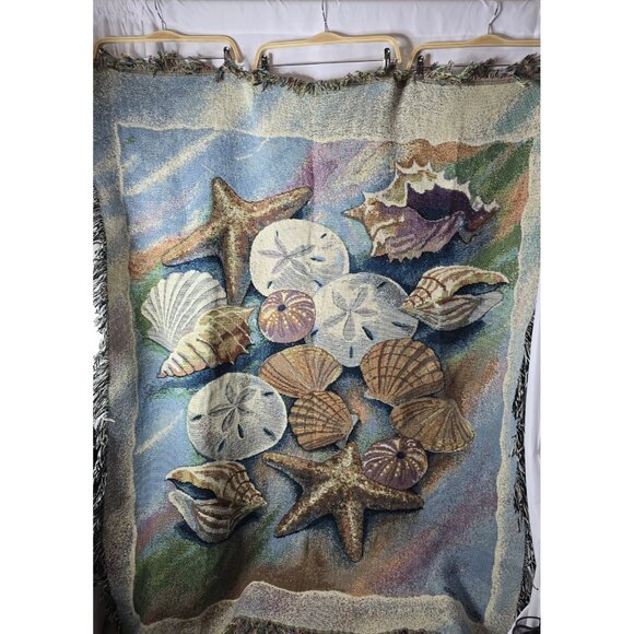 SEASHELL CLUSTER Tapestry Red Farm Studios- Cottage Beach House Decor- VTG - Picture 1 of 12